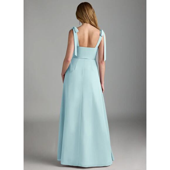 NWT Azazie Lizet Sweetheart Neck Chiffon A-Line Bridesmaid Dress Sea Glass US A2 - Picture 2 of 6